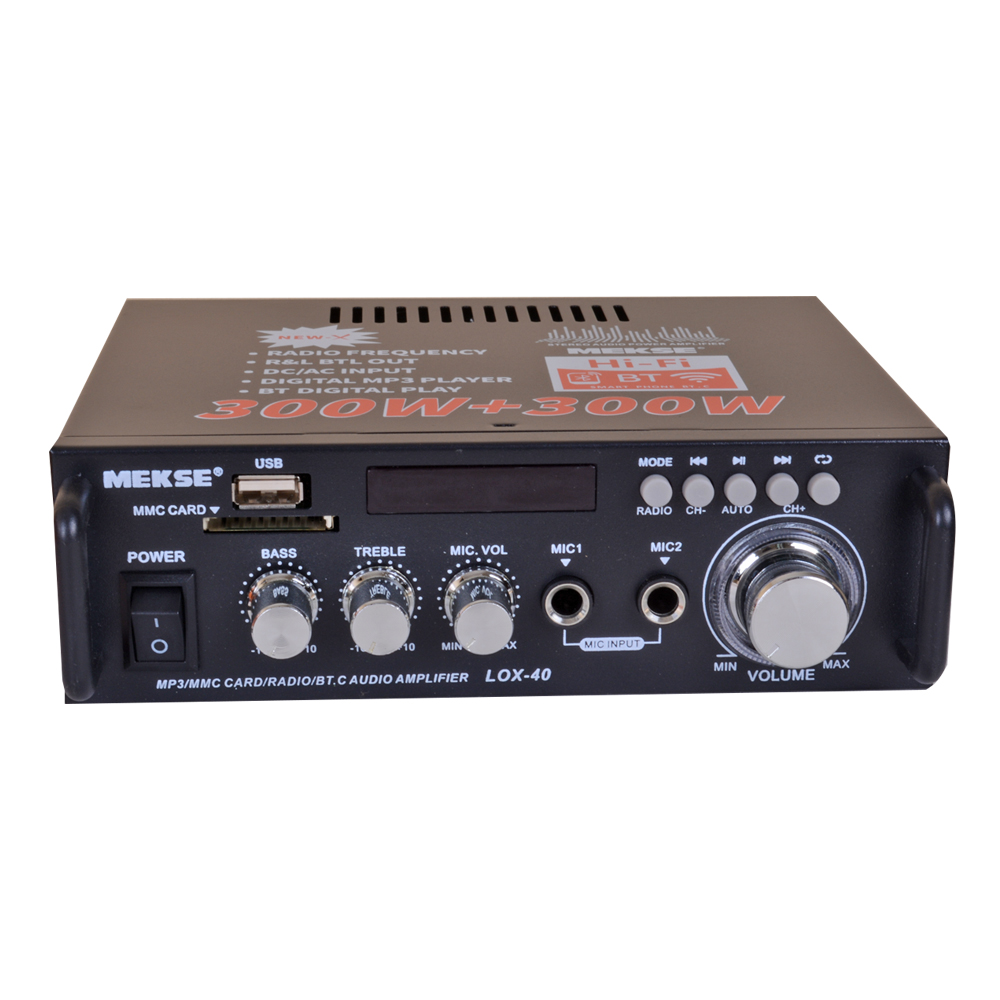 AMPLIFICADOR PERIFONEO 2MIC/BT/MP3/FM LOX-40      
