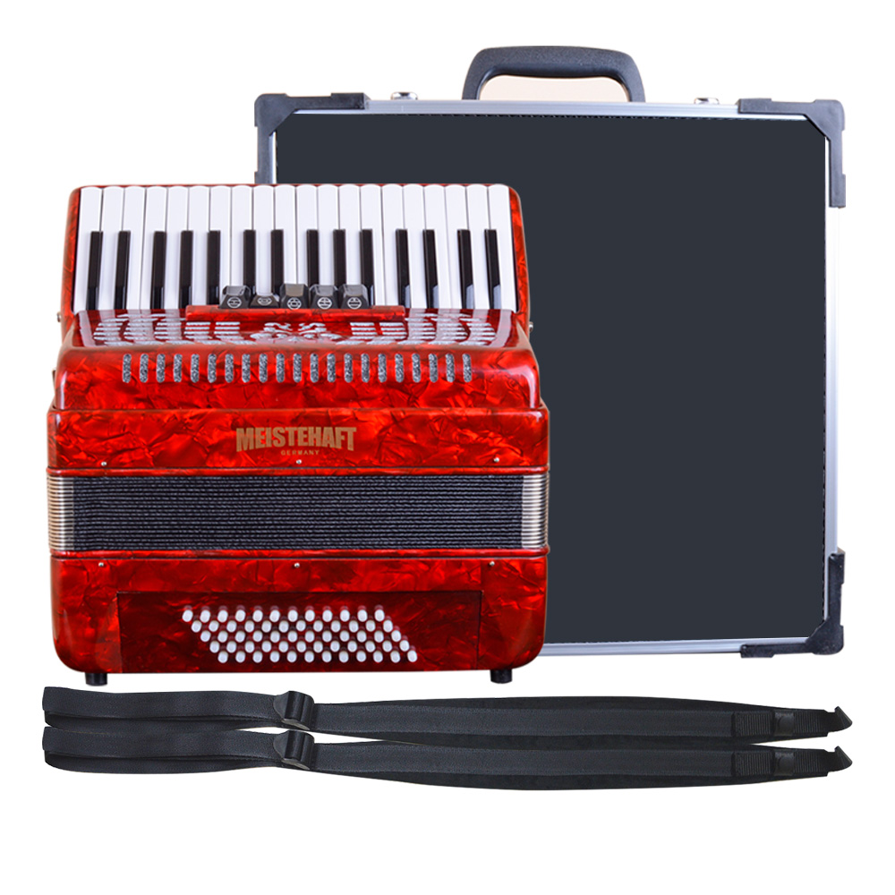 ACORDEON 60 BAJOS 5 REGISTROS ROJA MEISTEHAFT     