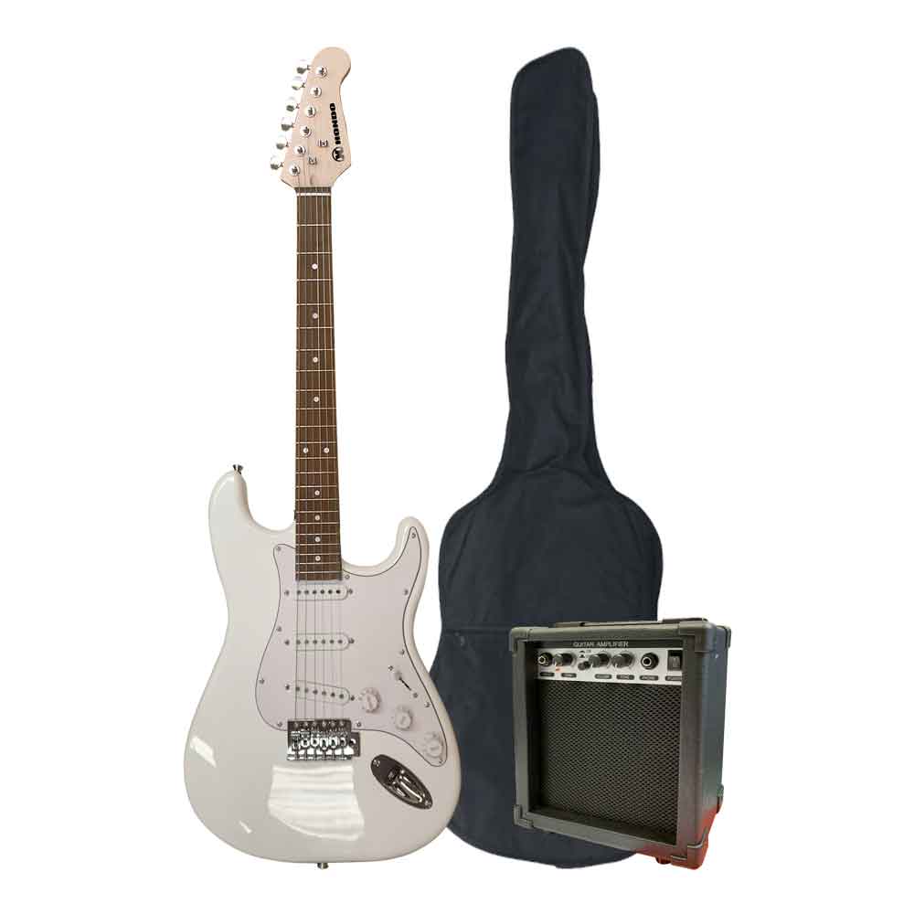 PACK GUITARRA ELEC. HGP-640 COLOR BLANCO HONDO        