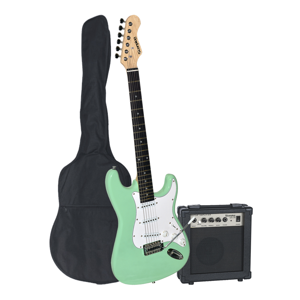 PACK GUITARRA ELEC.PAC-63VR/BK VINTAGE GREEN SCORPION