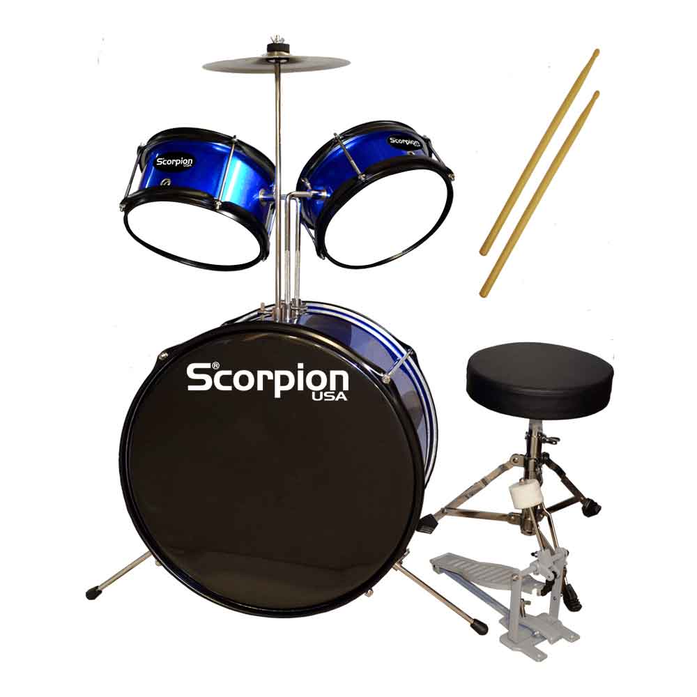 BATERIA NIÑO 3PCS.AZUL SBJ-3/BL SCORPION              
