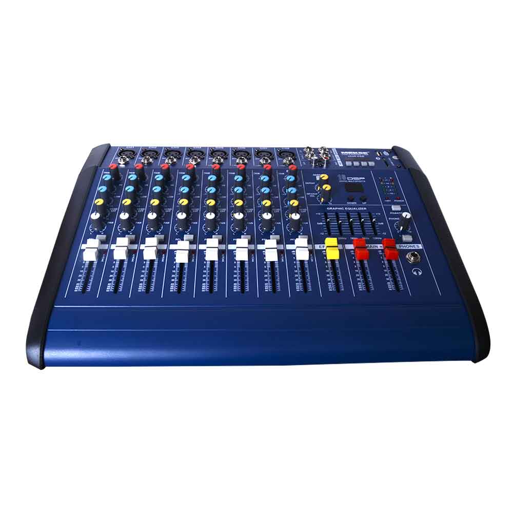 CONSOLA POWER MIXER 8CH BLUETH+ USB,UKS-8USB MEKSE