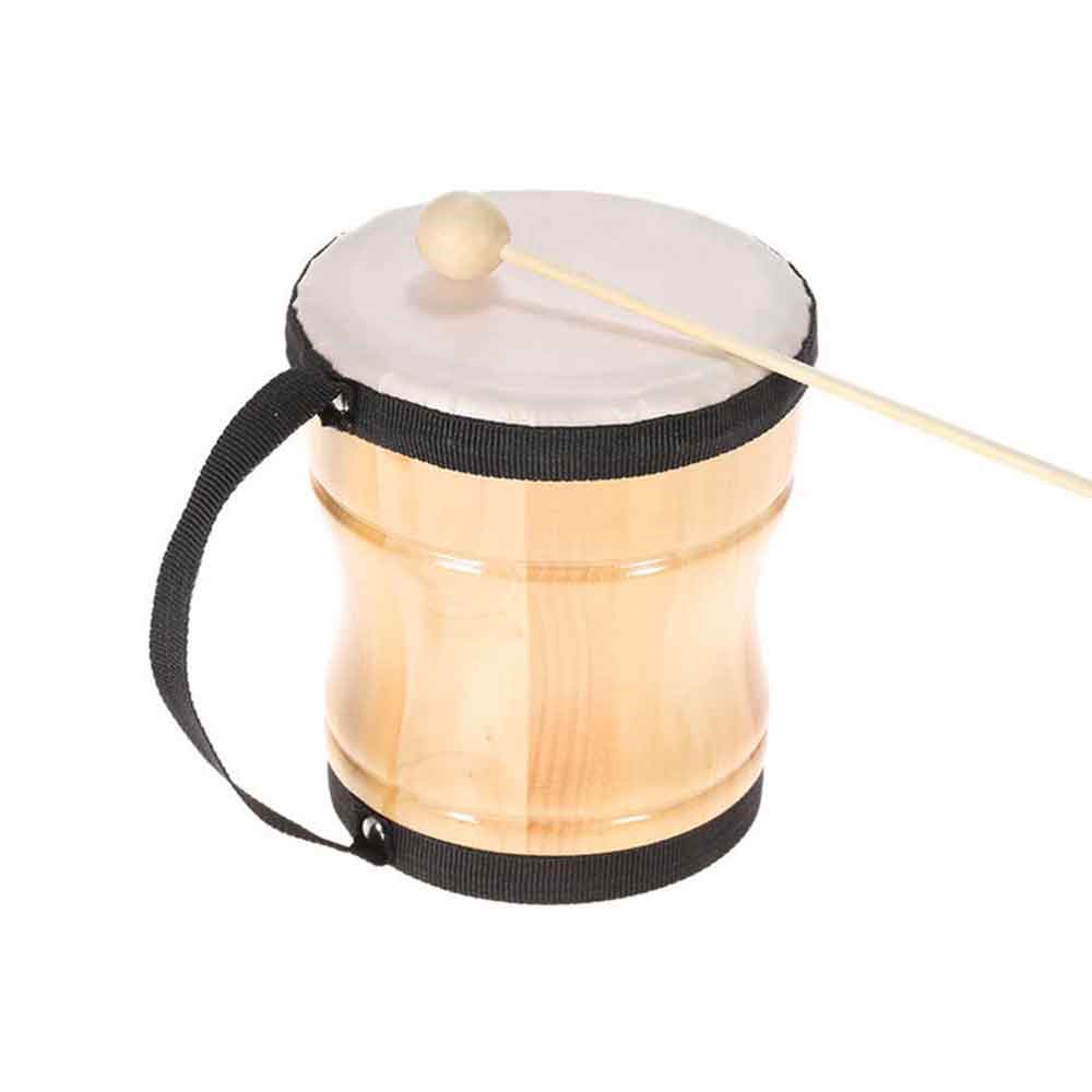 TAMBOR DE MADERA INFANTIL CON MAZO MOD.KD-6       