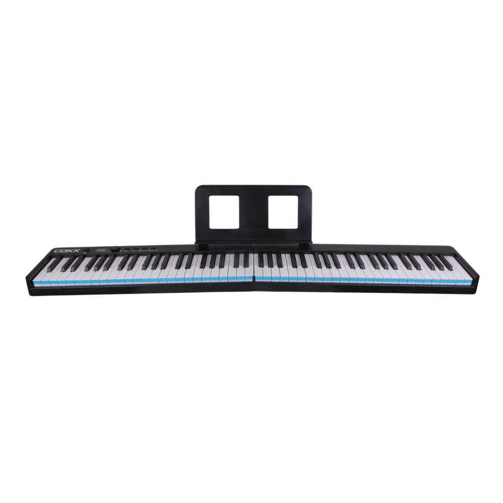 PIANO DIGITAL 88 NOTAS PORTATIL NEGRO COXX FOLD + FUNDA